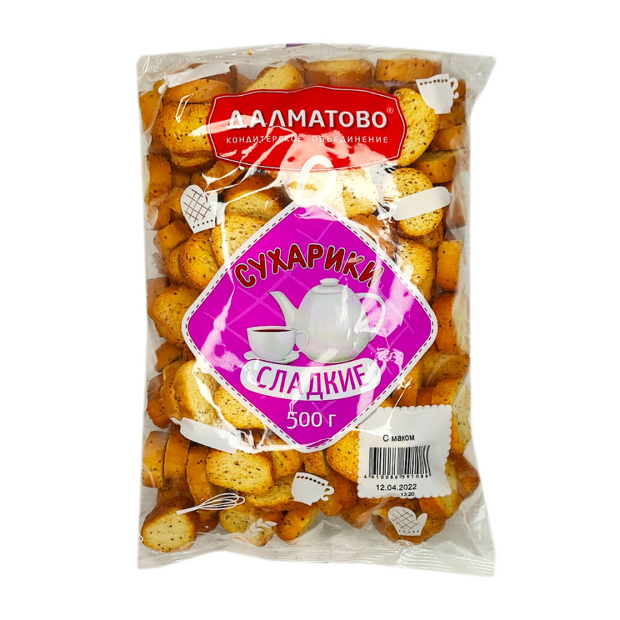 Сухари Далматовские с маком 0,500гр*8шт