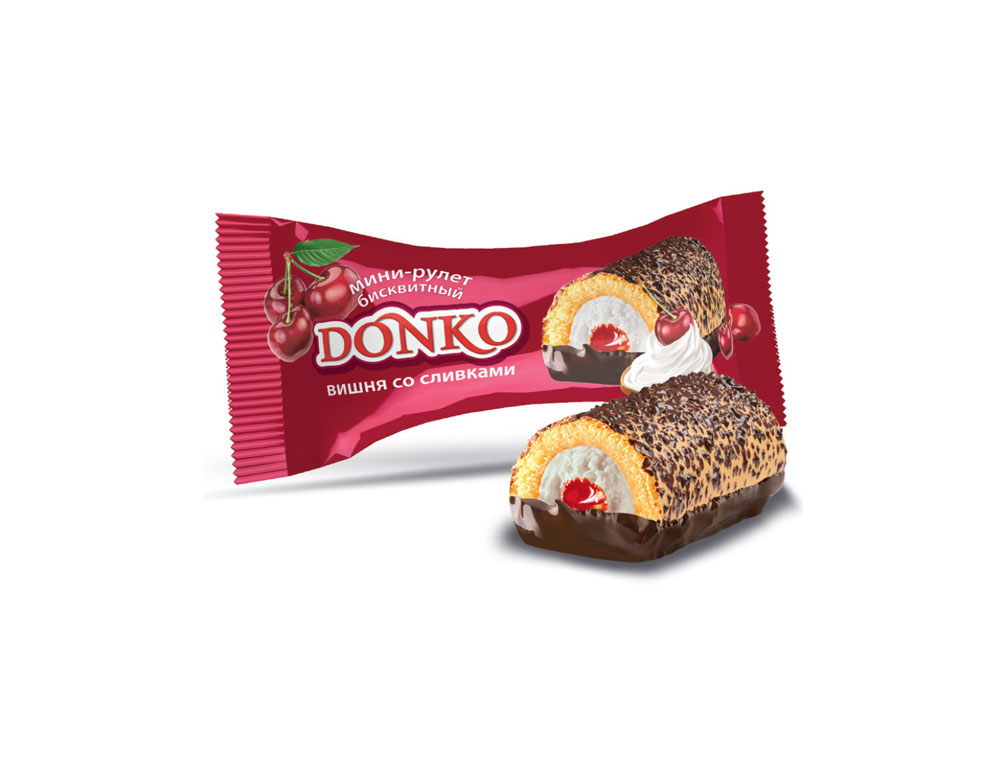 Мини-рулет биквит Donko вишня со слив 2,1кг(Донко)