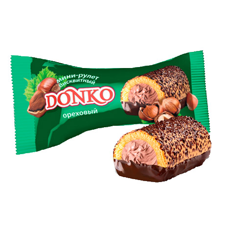 Мини-рулет биквит Donko ореховый 2,1кг(Донко)