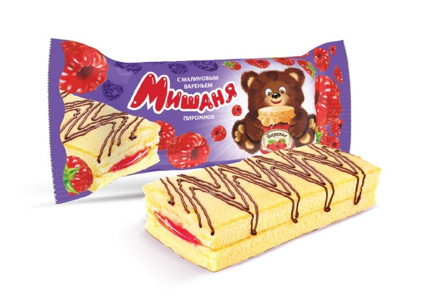 Пирожное Мишаня с малин. вареньем 1,75кг (Донко)