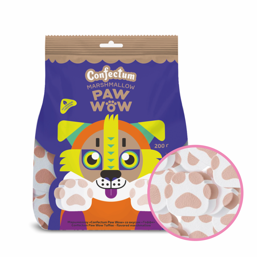 Маршмеллоу Confectum Paw Wow малина 0,2кг-10шт