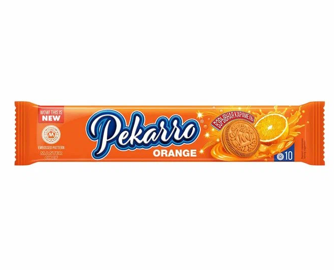 Печенье Pekarro orange c апельс нач и взрыв карам 95гр-28шт (Морозова)