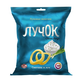 Чипсы картоф кольца Лучок вкус сметаны и лука 35гр-30шт