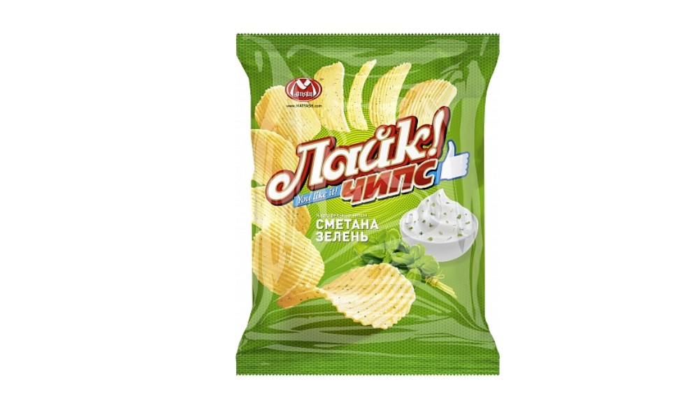 Чипсы картофельные Лайк чипс смет и зелень 20г-30ш