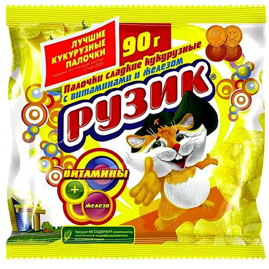 Кукурузные палочки Рузик 90г-20шт