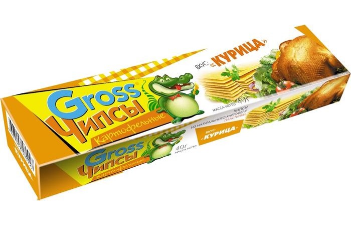 Чипсы Gross курица 40гр-25шт