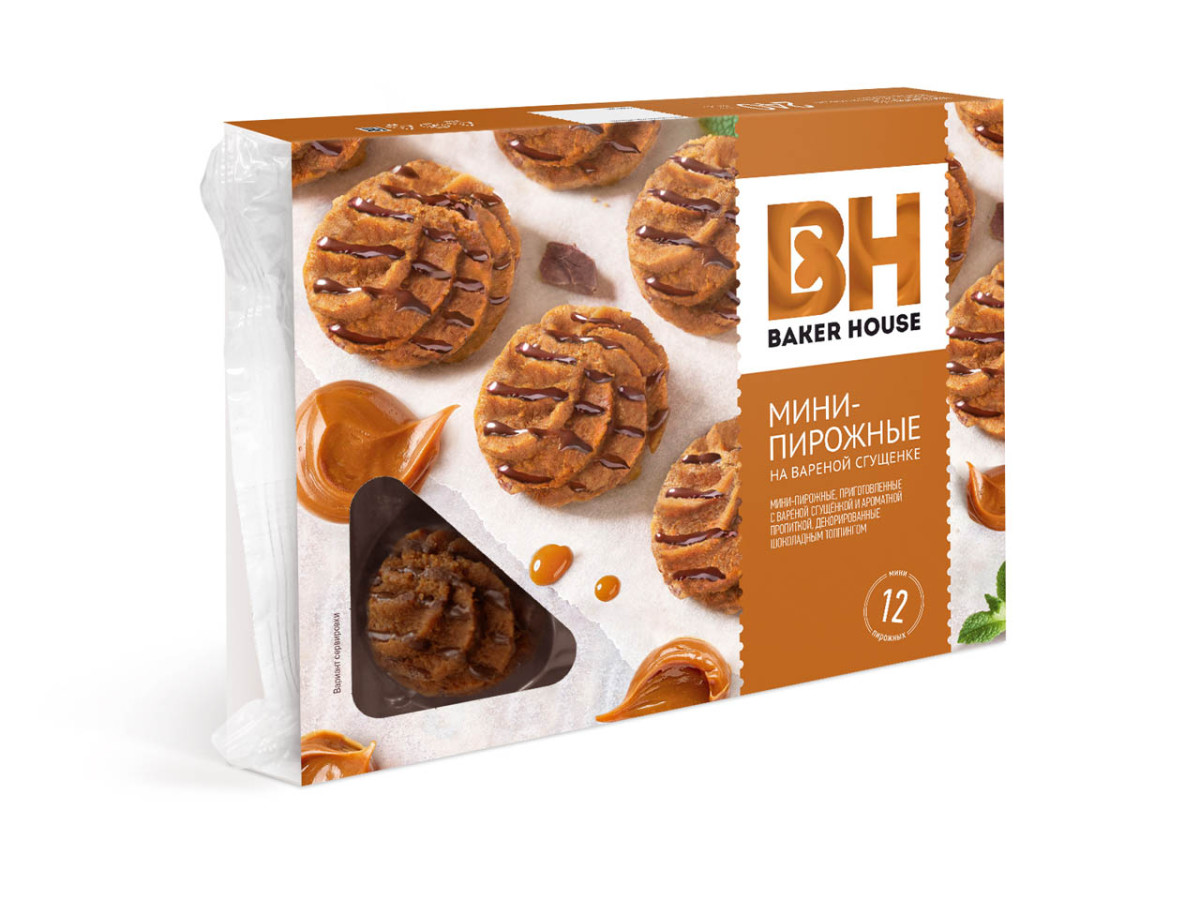 Мини-пирожные крошковые BH вареная сгущенка 240г-10шт