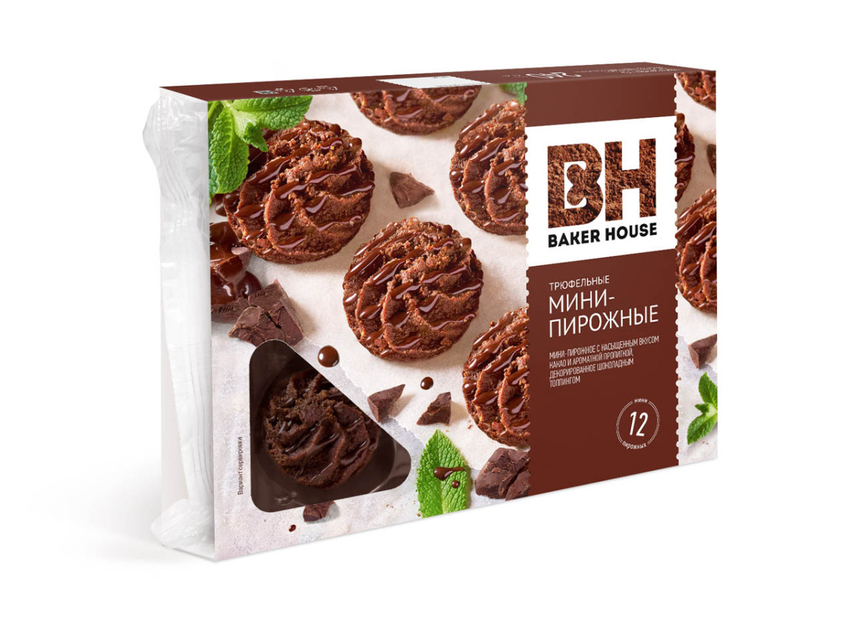 Мини-пирожные крошковые BH трюфель 240г-10шт