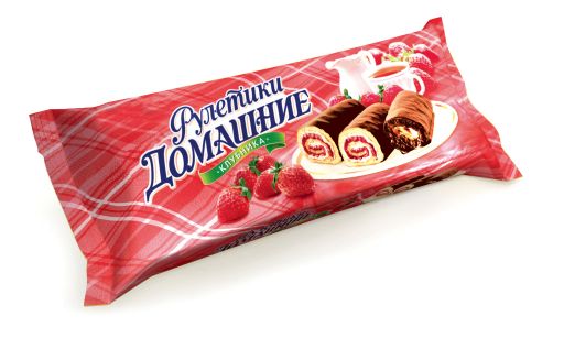 Мини-рулеты Рулетики домаш с крем и клубн 150-20ш