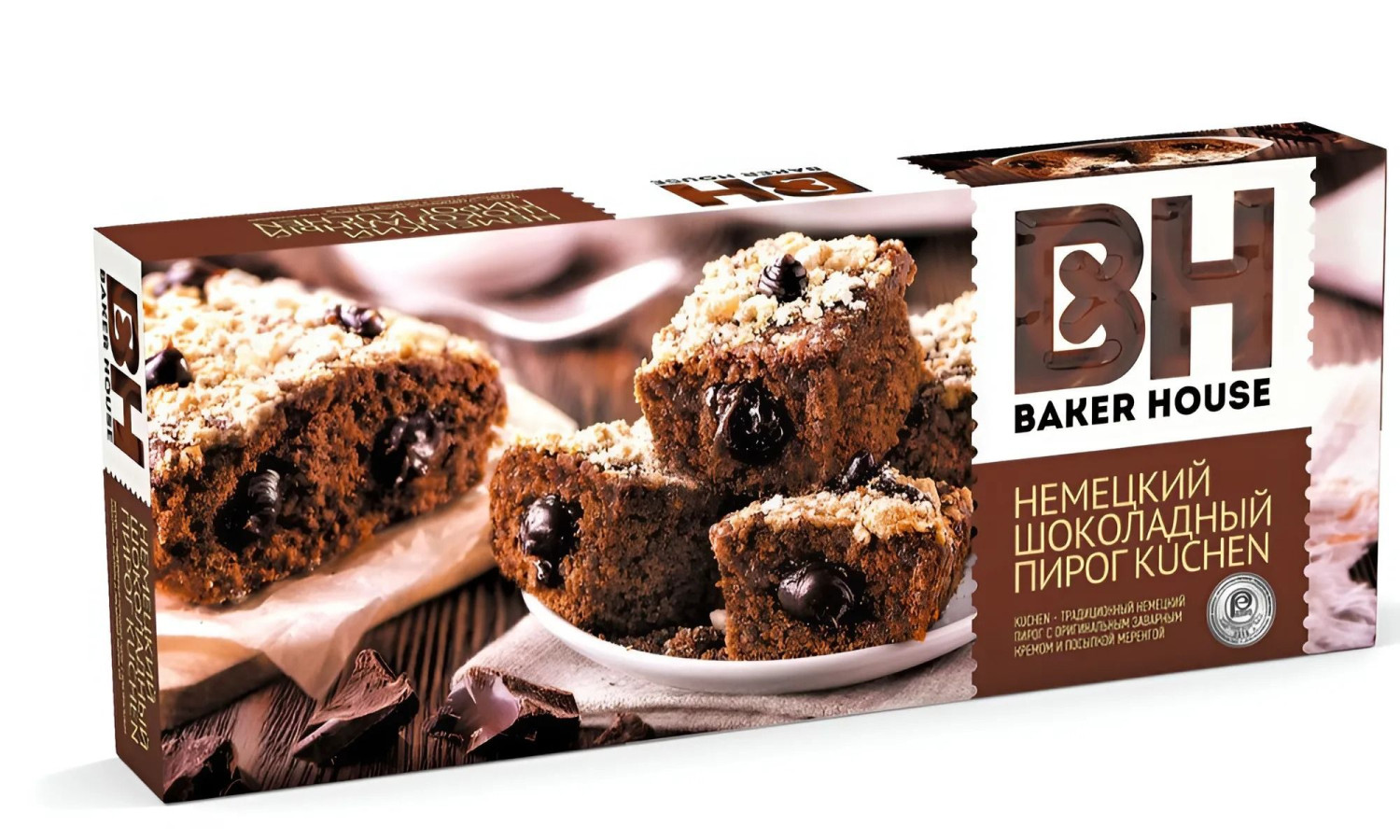Пирог бискв Kuchen шоколадный 350г 8шт