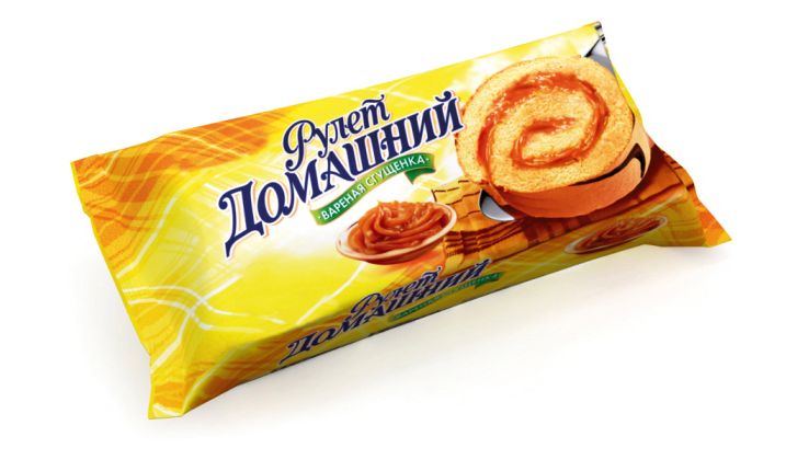 Рулет бис.Рулет Домашний с крем вар.сгущ 150г 15ш