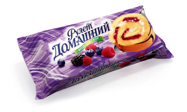 Рулет бис.Рулет Домашний с крем ягод сбор 150г 15ш