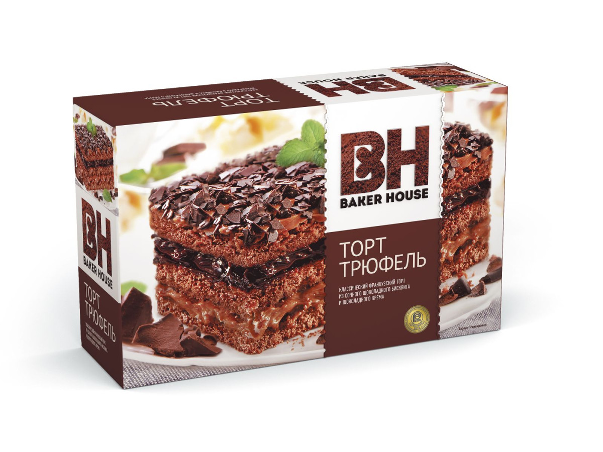 Торт бискв Baker House Трюфель 350г 8шт