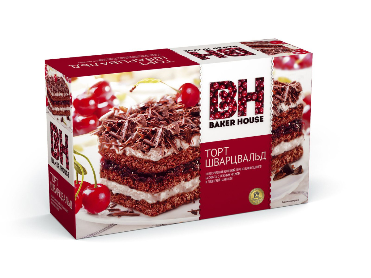 Торт бискв Baker House Шварцвальд 350г 8шт